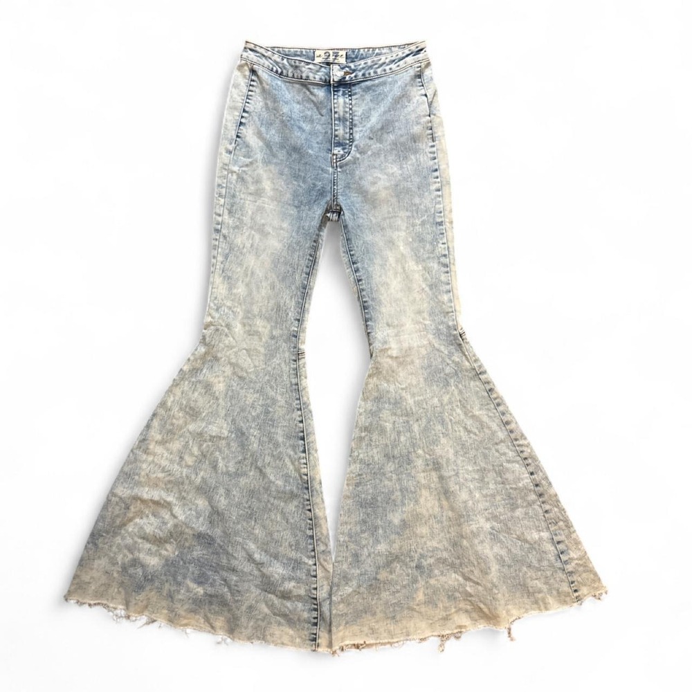 We The Free Acid Wash Extreme Flare Bell Bottom Jeans Size 27
